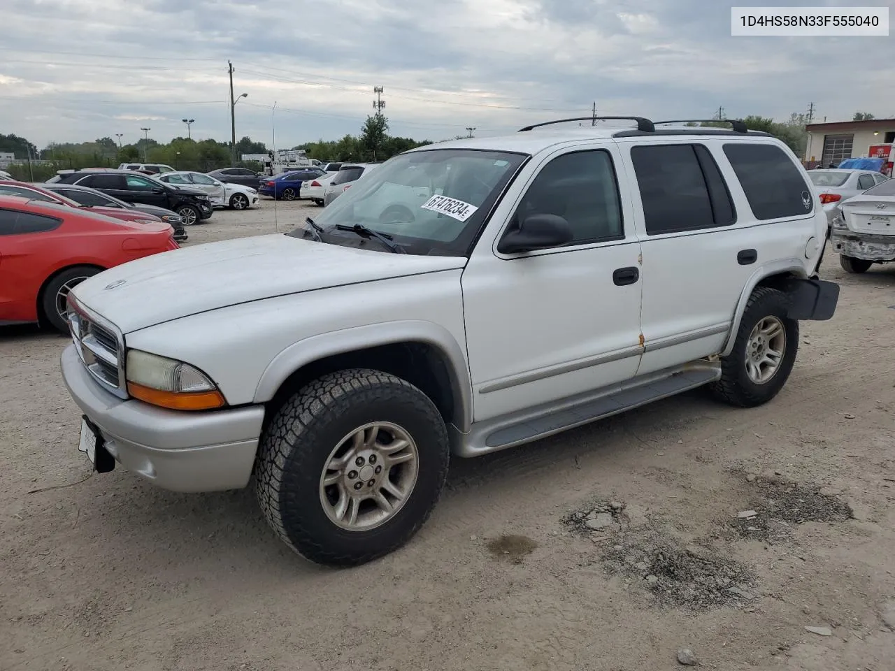 2003 Dodge Durango Slt Plus VIN: 1D4HS58N33F555040 Lot: 67476234