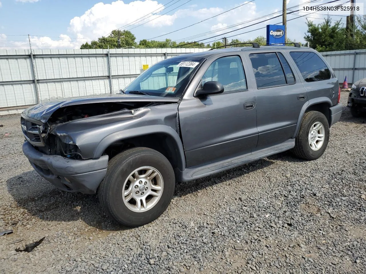 2003 Dodge Durango Sport VIN: 1D4HS38N03F525918 Lot: 69112384