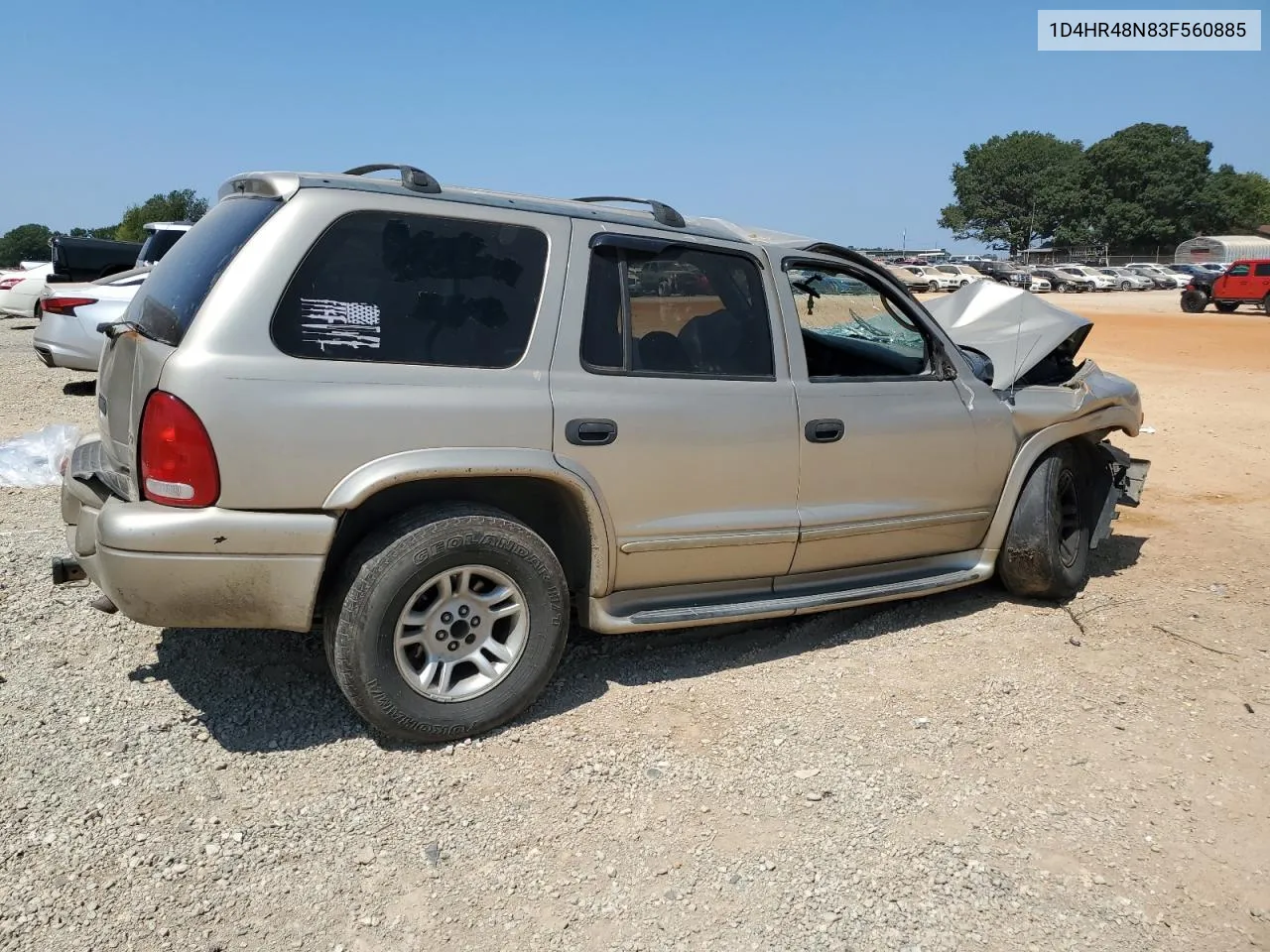 2003 Dodge Durango Slt VIN: 1D4HR48N83F560885 Lot: 69139224