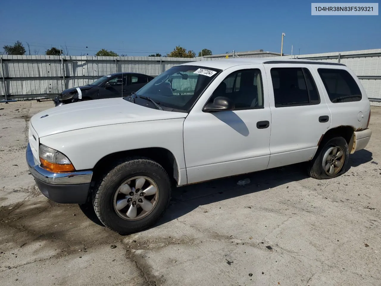 1D4HR38N83F539321 2003 Dodge Durango Sport