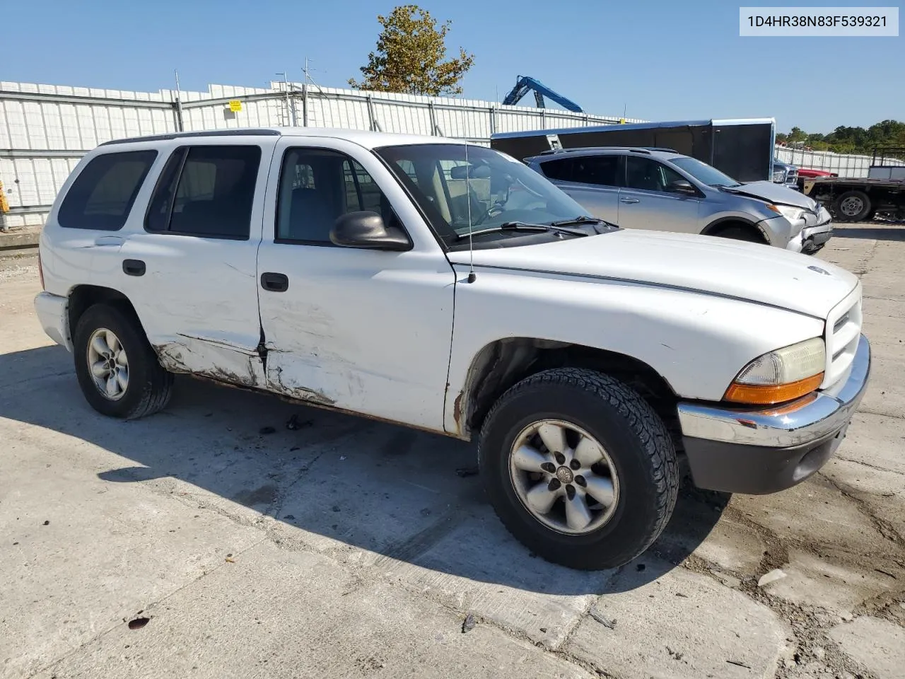 2003 Dodge Durango Sport VIN: 1D4HR38N83F539321 Lot: 70677354