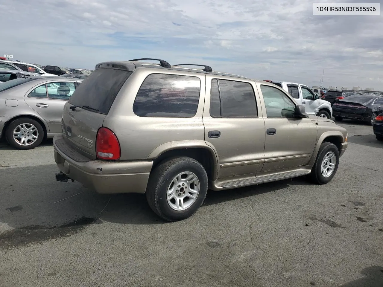 2003 Dodge Durango Slt Plus VIN: 1D4HR58N83F585596 Lot: 70747484