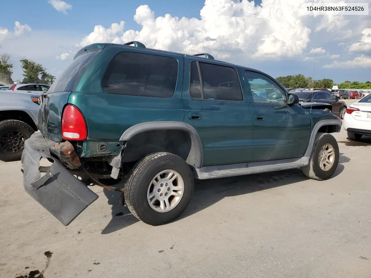 2003 Dodge Durango Sport VIN: 1D4HR38N63F524526 Lot: 71653974