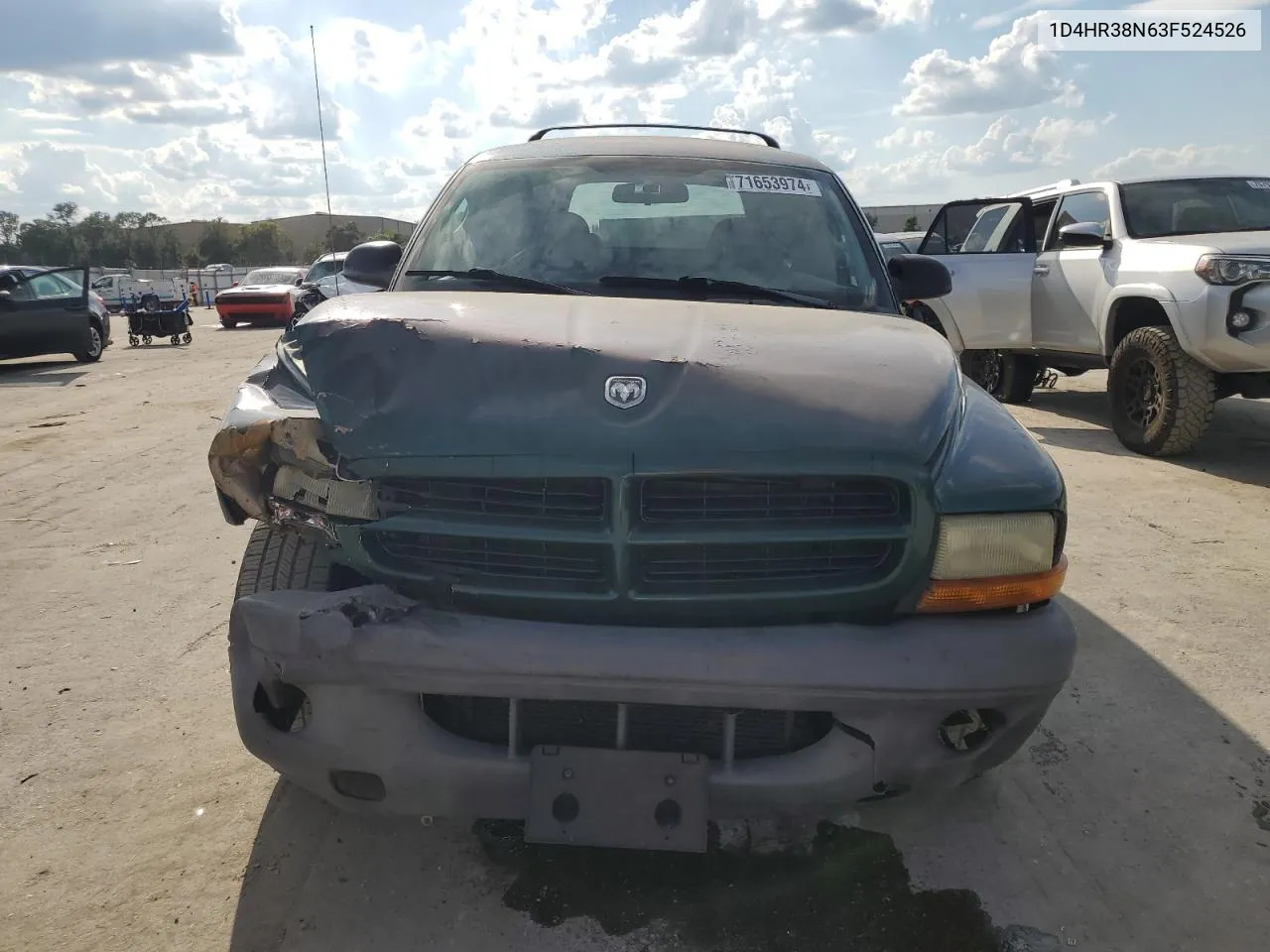 1D4HR38N63F524526 2003 Dodge Durango Sport