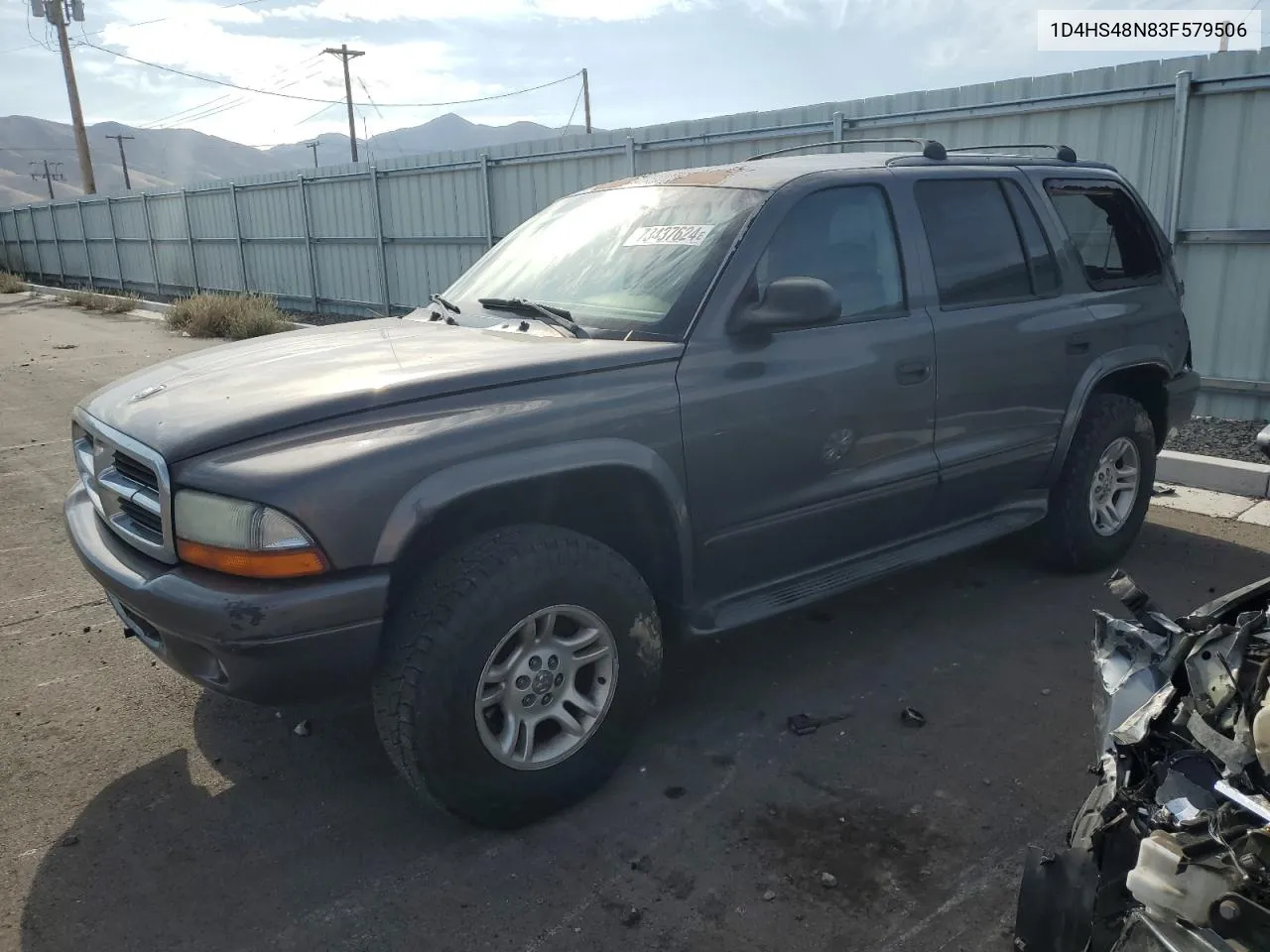 2003 Dodge Durango Slt VIN: 1D4HS48N83F579506 Lot: 73437624