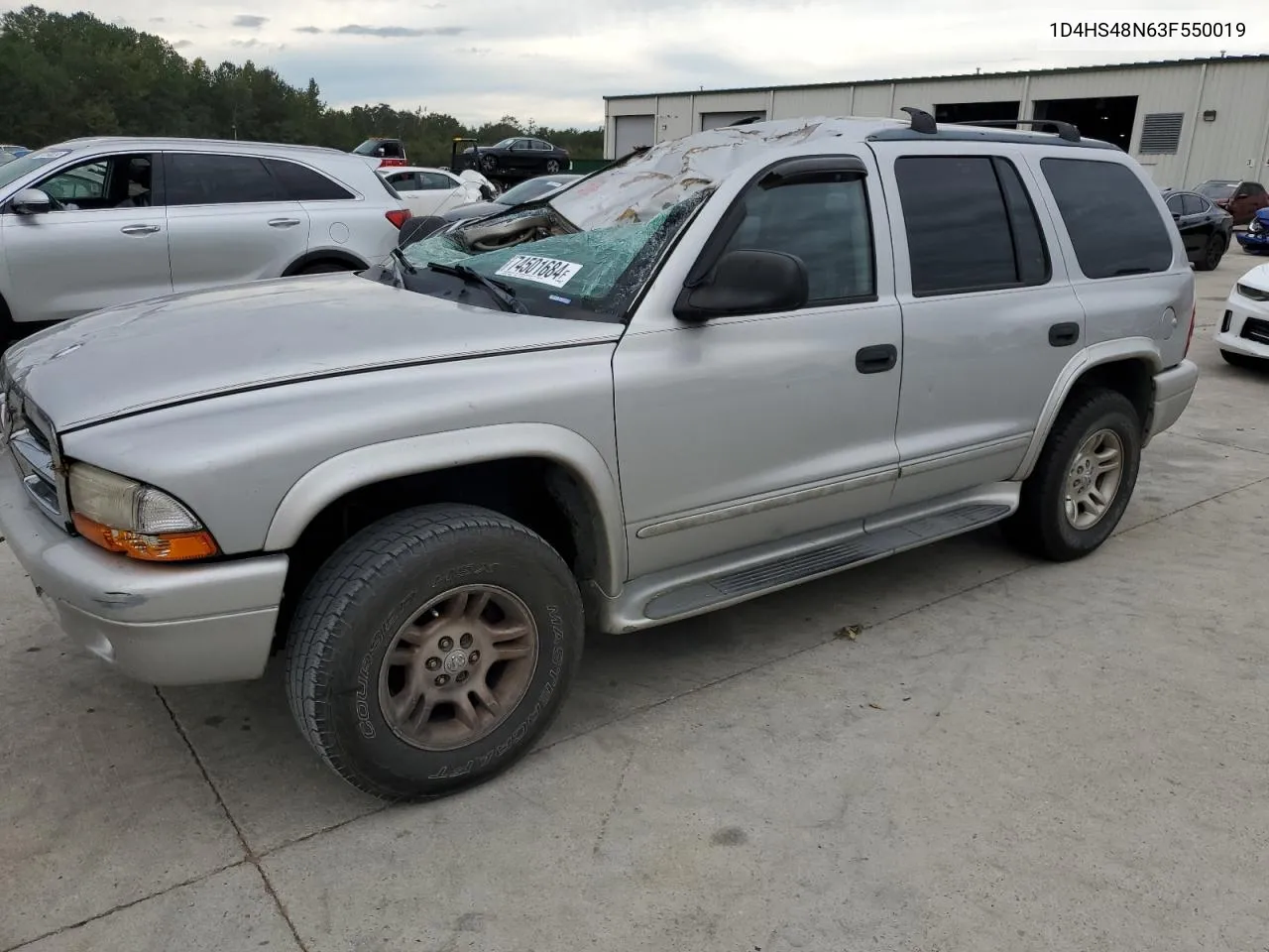 2003 Dodge Durango Slt VIN: 1D4HS48N63F550019 Lot: 74501684