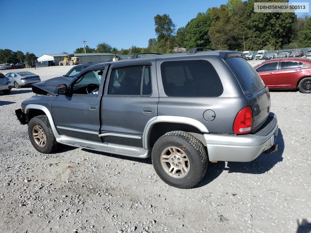 2003 Dodge Durango Slt Plus VIN: 1D8HS58N03F500513 Lot: 75486794