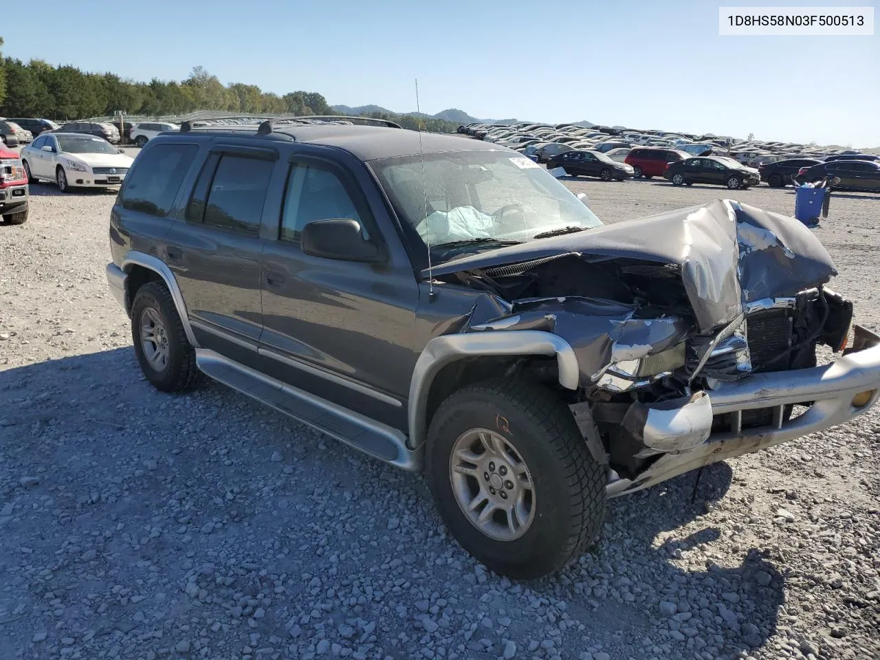 2003 Dodge Durango Slt Plus VIN: 1D8HS58N03F500513 Lot: 75486794