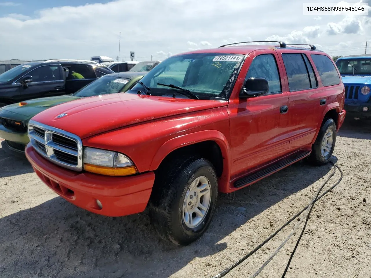 2003 Dodge Durango Slt Plus VIN: 1D4HS58N93F545046 Lot: 76031144