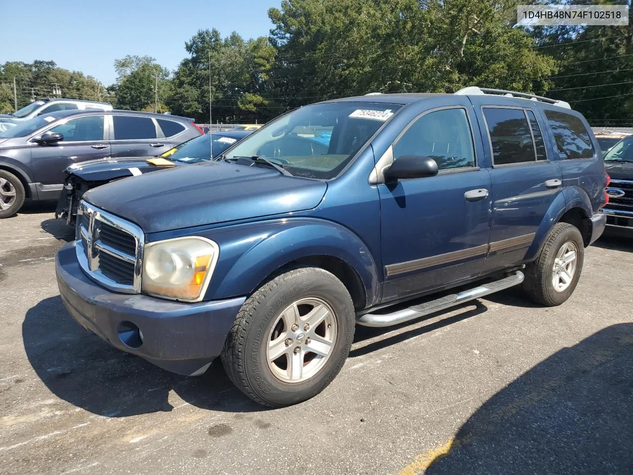 2004 Dodge Durango Slt VIN: 1D4HB48N74F102518 Lot: 75346224