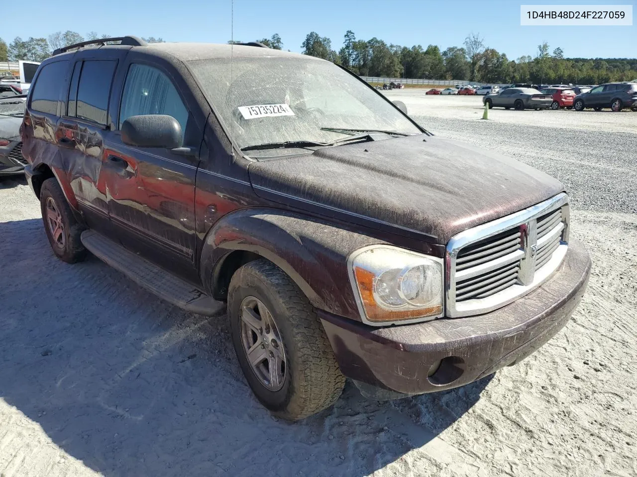 2004 Dodge Durango Slt VIN: 1D4HB48D24F227059 Lot: 75735224