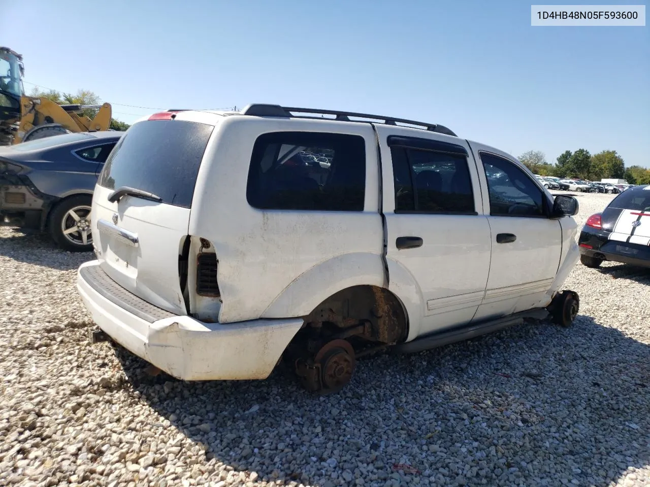 2005 Dodge Durango Slt VIN: 1D4HB48N05F593600 Lot: 37334594