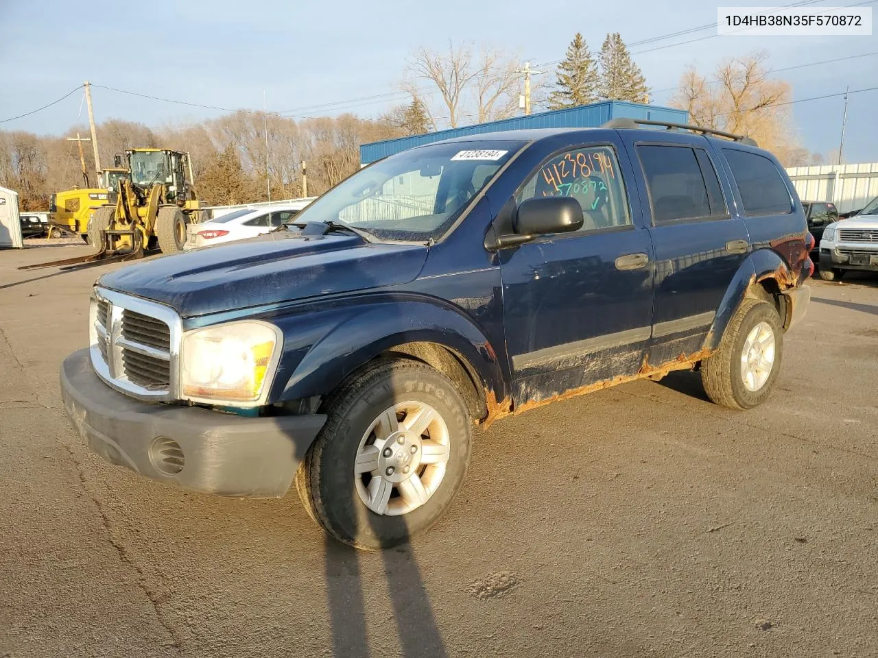 2005 Dodge Durango St VIN: 1D4HB38N35F570872 Lot: 41238194