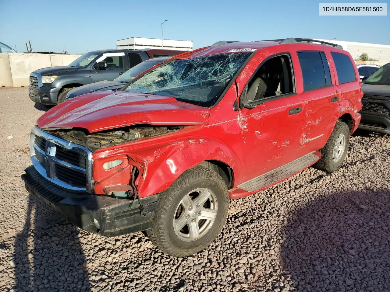 2005 Dodge Durango Limited VIN: 1D4HB58D65F581500 Lot: 73226884