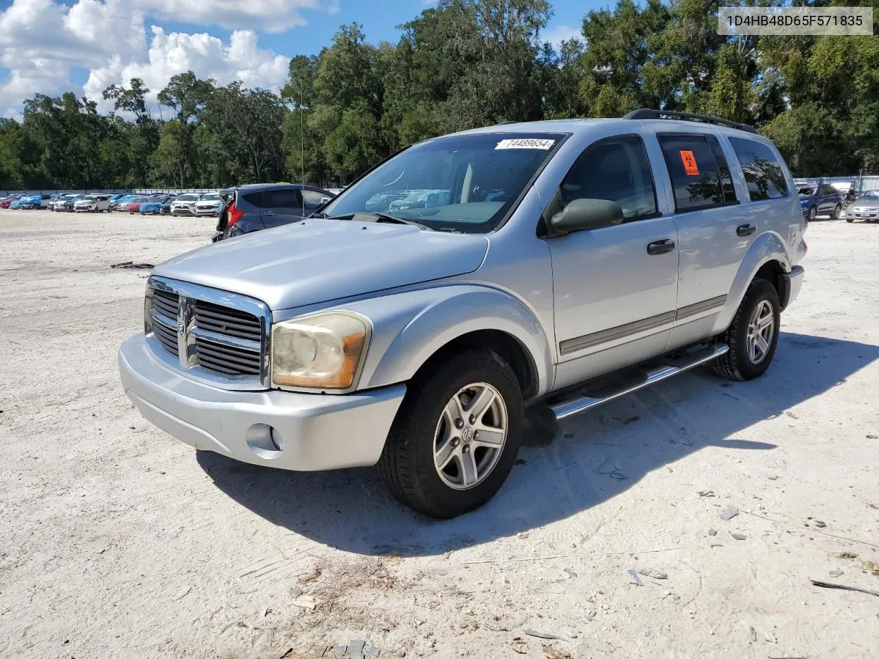 2005 Dodge Durango Slt VIN: 1D4HB48D65F571835 Lot: 74489654