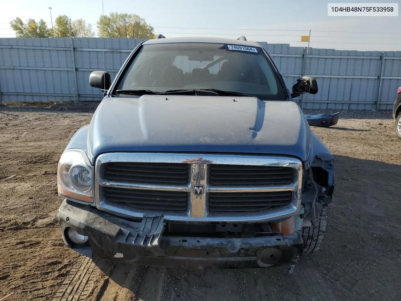 2005 Dodge Durango Slt VIN: 1D4HB48N75F533958 Lot: 74691564