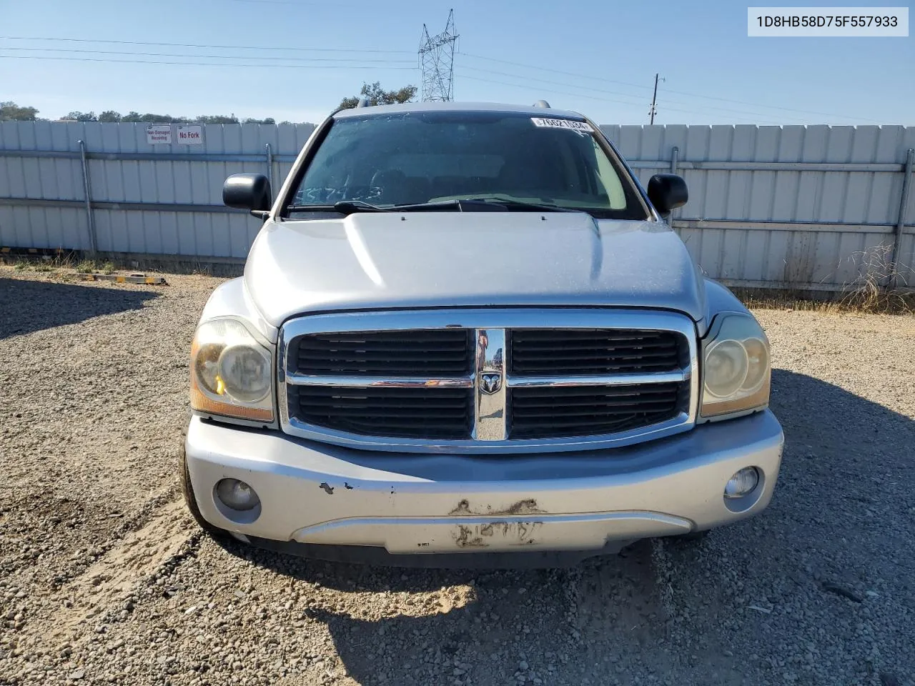 2005 Dodge Durango Limited VIN: 1D8HB58D75F557933 Lot: 76621534