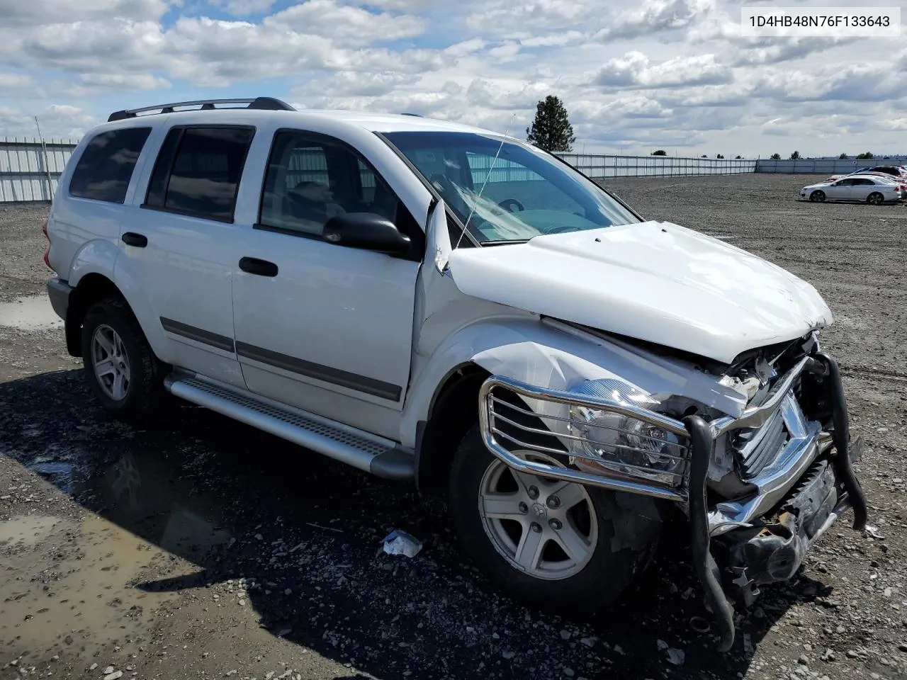 2006 Dodge Durango Slt VIN: 1D4HB48N76F133643 Lot: 54071964