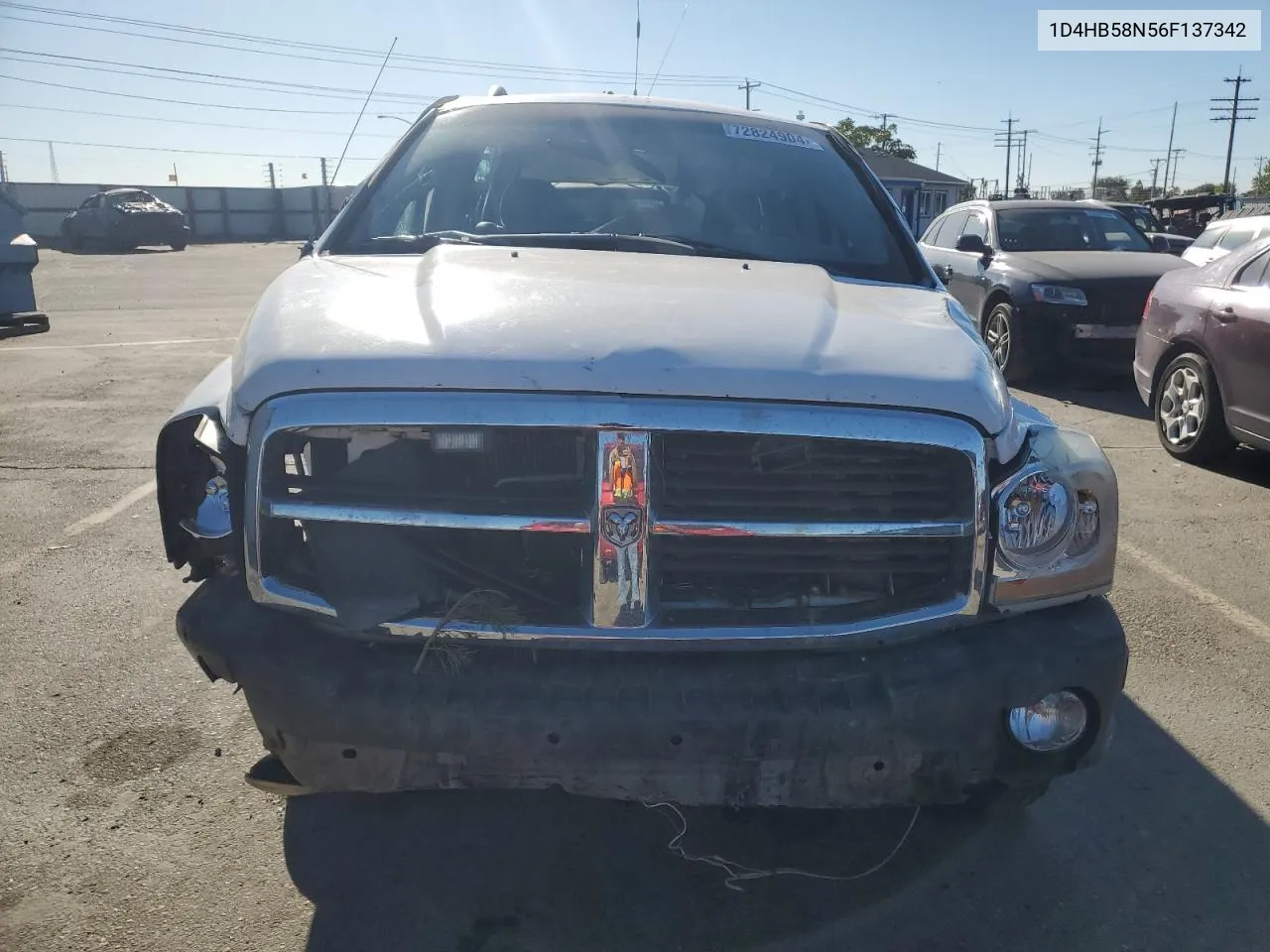 2006 Dodge Durango Limited VIN: 1D4HB58N56F137342 Lot: 72824904