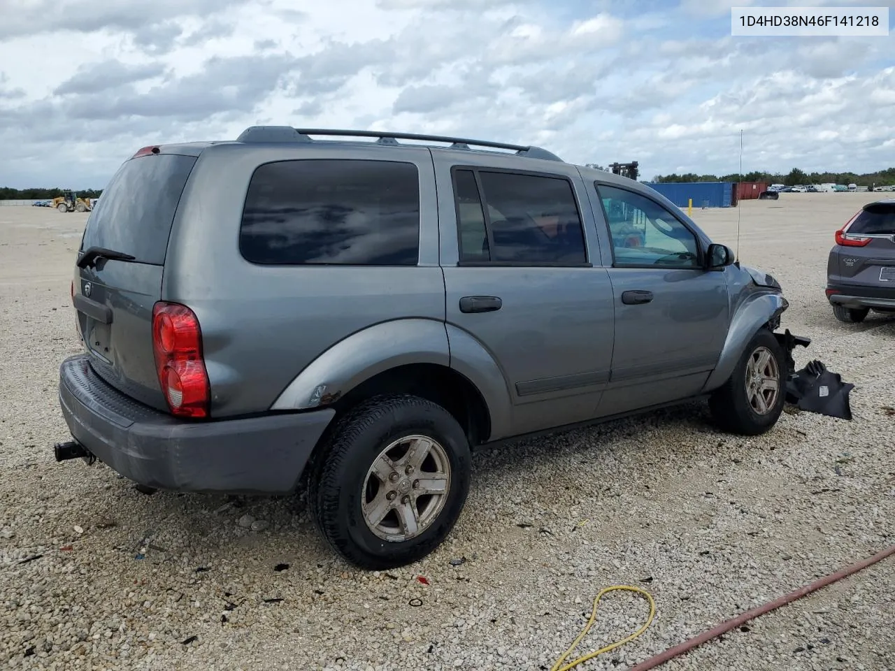 2006 Dodge Durango Sxt VIN: 1D4HD38N46F141218 Lot: 73291544