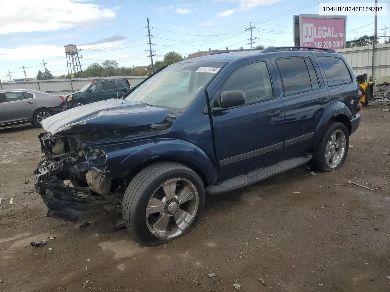 2006 Dodge Durango Slt VIN: 1D4HB48246F169702 Lot: 74309534