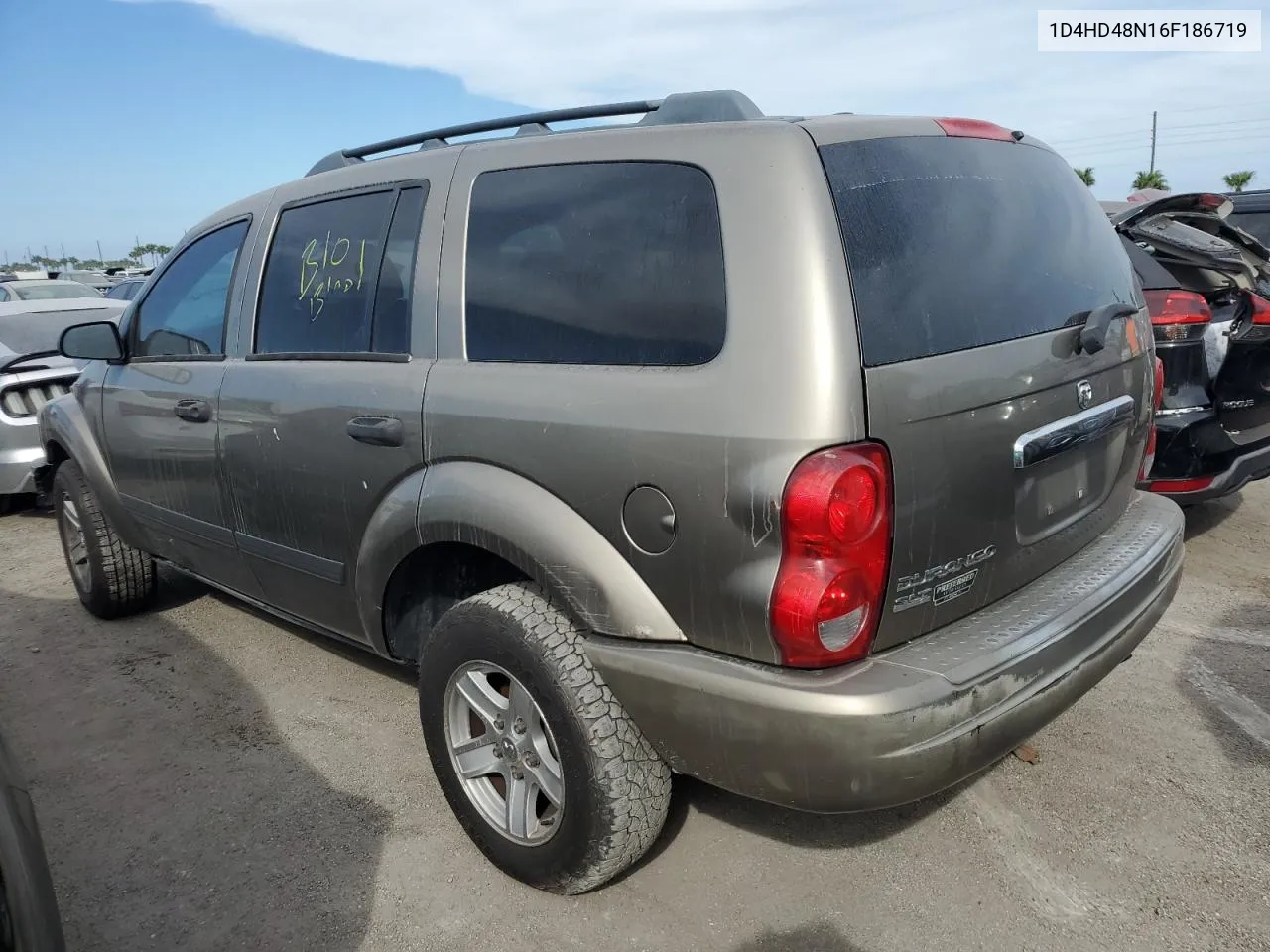 2006 Dodge Durango Slt VIN: 1D4HD48N16F186719 Lot: 74917154