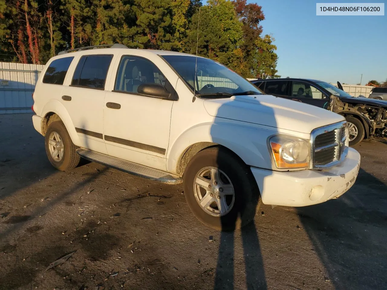 2006 Dodge Durango Slt VIN: 1D4HD48N06F106200 Lot: 76827354