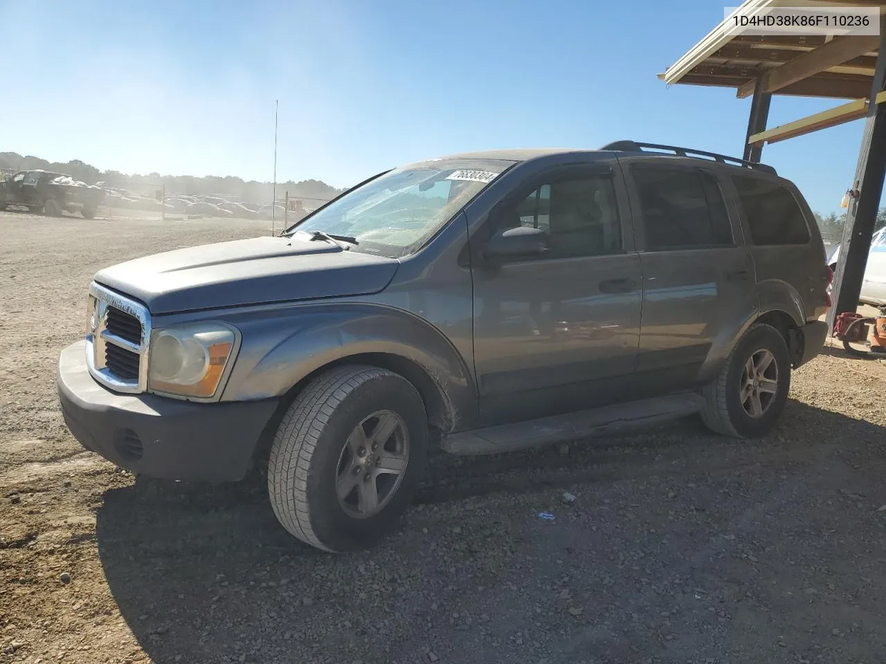 2006 Dodge Durango Sxt VIN: 1D4HD38K86F110236 Lot: 76830304