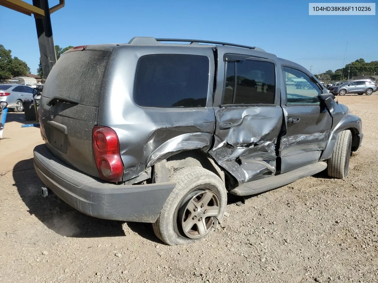 2006 Dodge Durango Sxt VIN: 1D4HD38K86F110236 Lot: 76830304