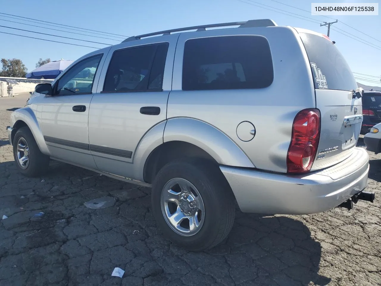 2006 Dodge Durango Slt VIN: 1D4HD48N06F125538 Lot: 78661784