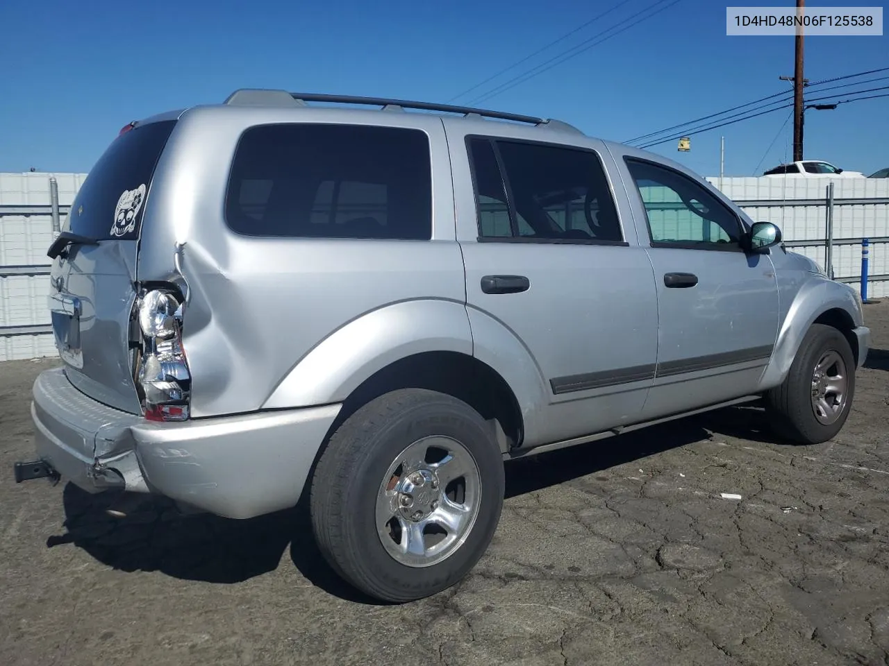 2006 Dodge Durango Slt VIN: 1D4HD48N06F125538 Lot: 78661784