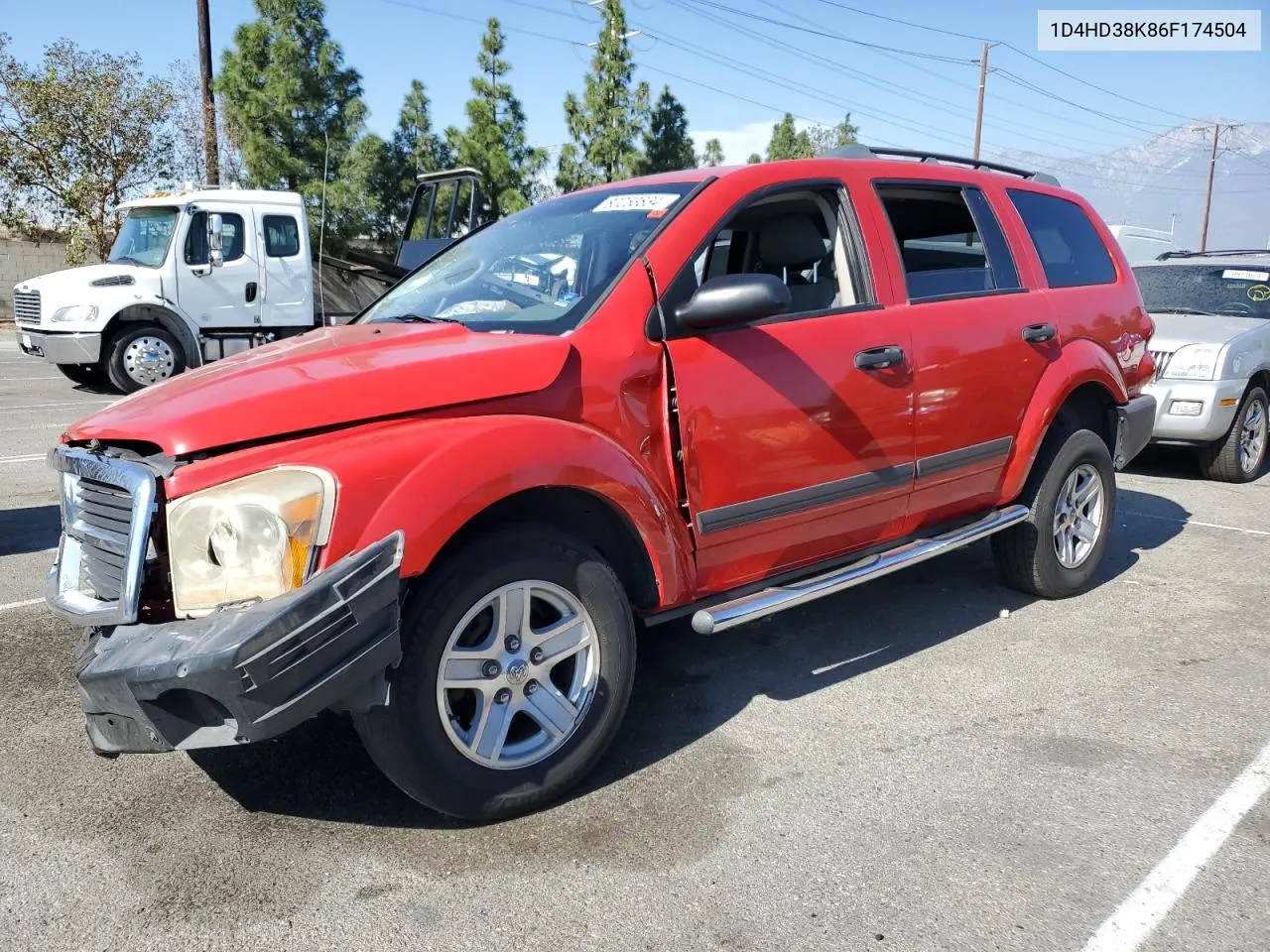 2006 Dodge Durango Sxt VIN: 1D4HD38K86F174504 Lot: 80253834