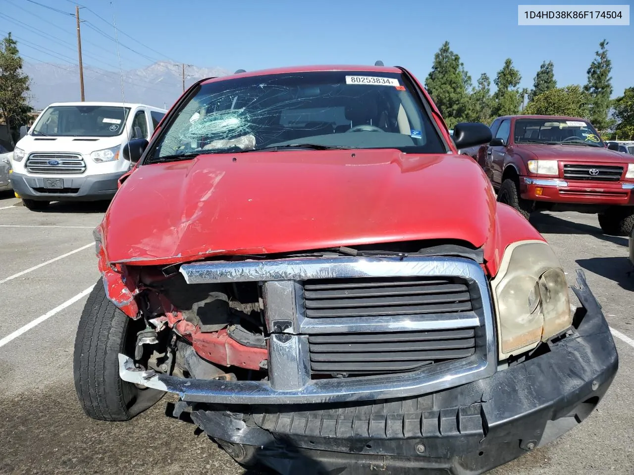 2006 Dodge Durango Sxt VIN: 1D4HD38K86F174504 Lot: 80253834