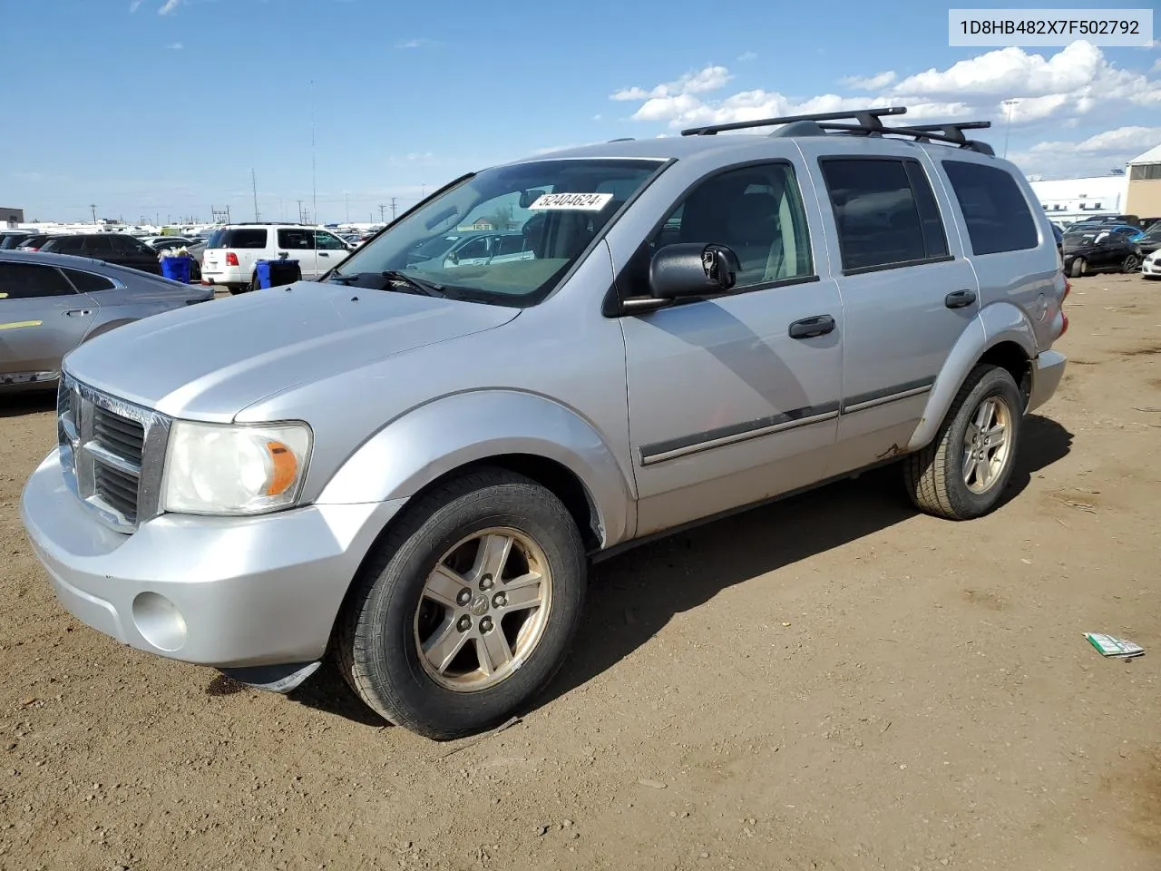 2007 Dodge Durango Slt VIN: 1D8HB482X7F502792 Lot: 52404624