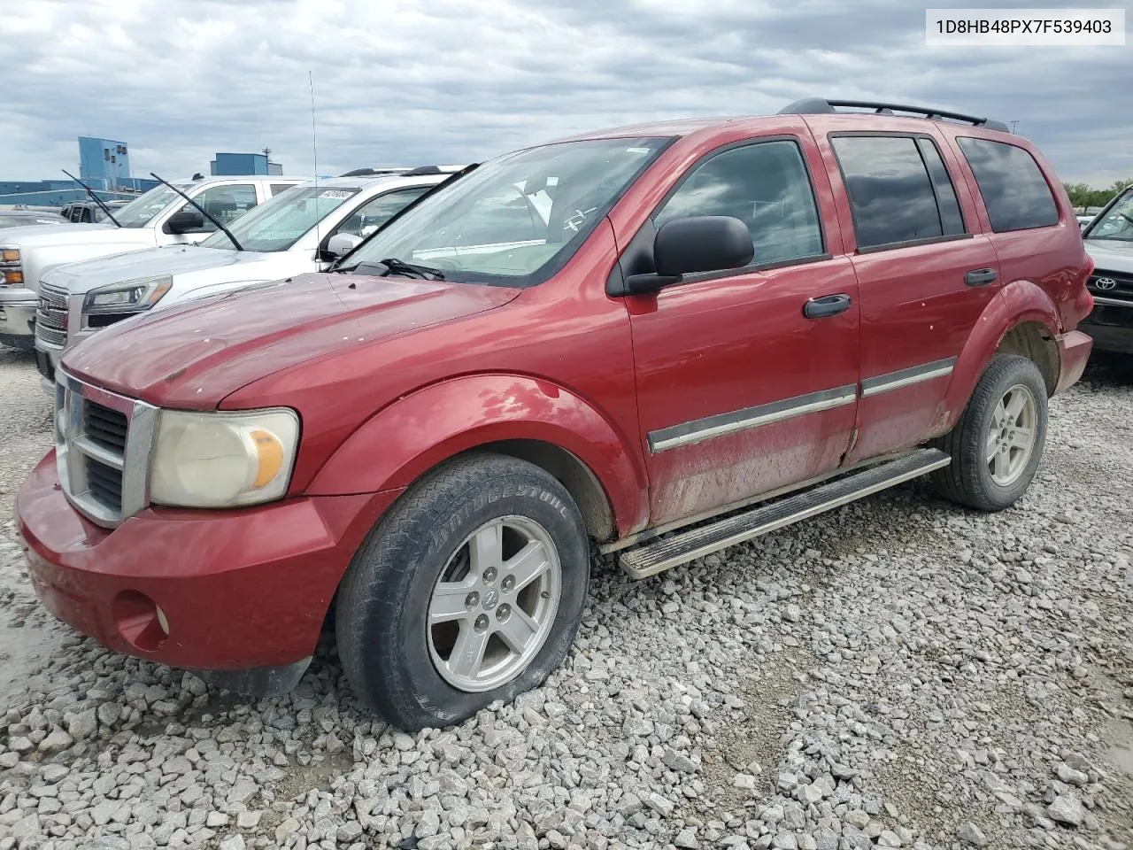 2007 Dodge Durango Slt VIN: 1D8HB48PX7F539403 Lot: 67785324