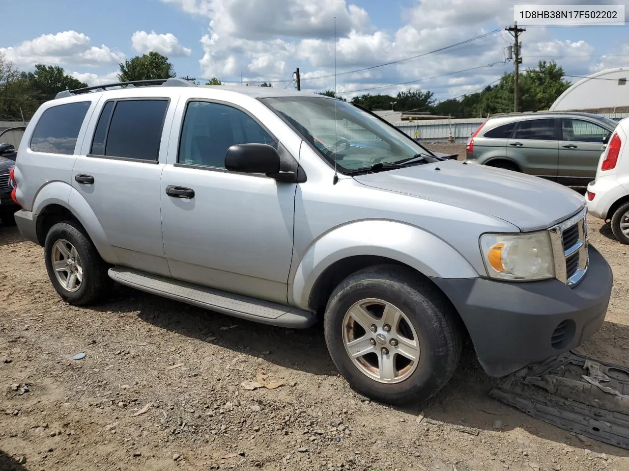 2007 Dodge Durango Sxt VIN: 1D8HB38N17F502202 Lot: 68065044