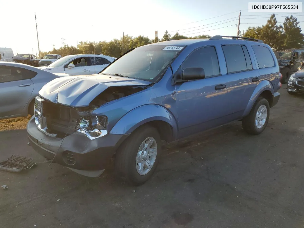 2007 Dodge Durango Sxt VIN: 1D8HB38P97F565534 Lot: 70012144