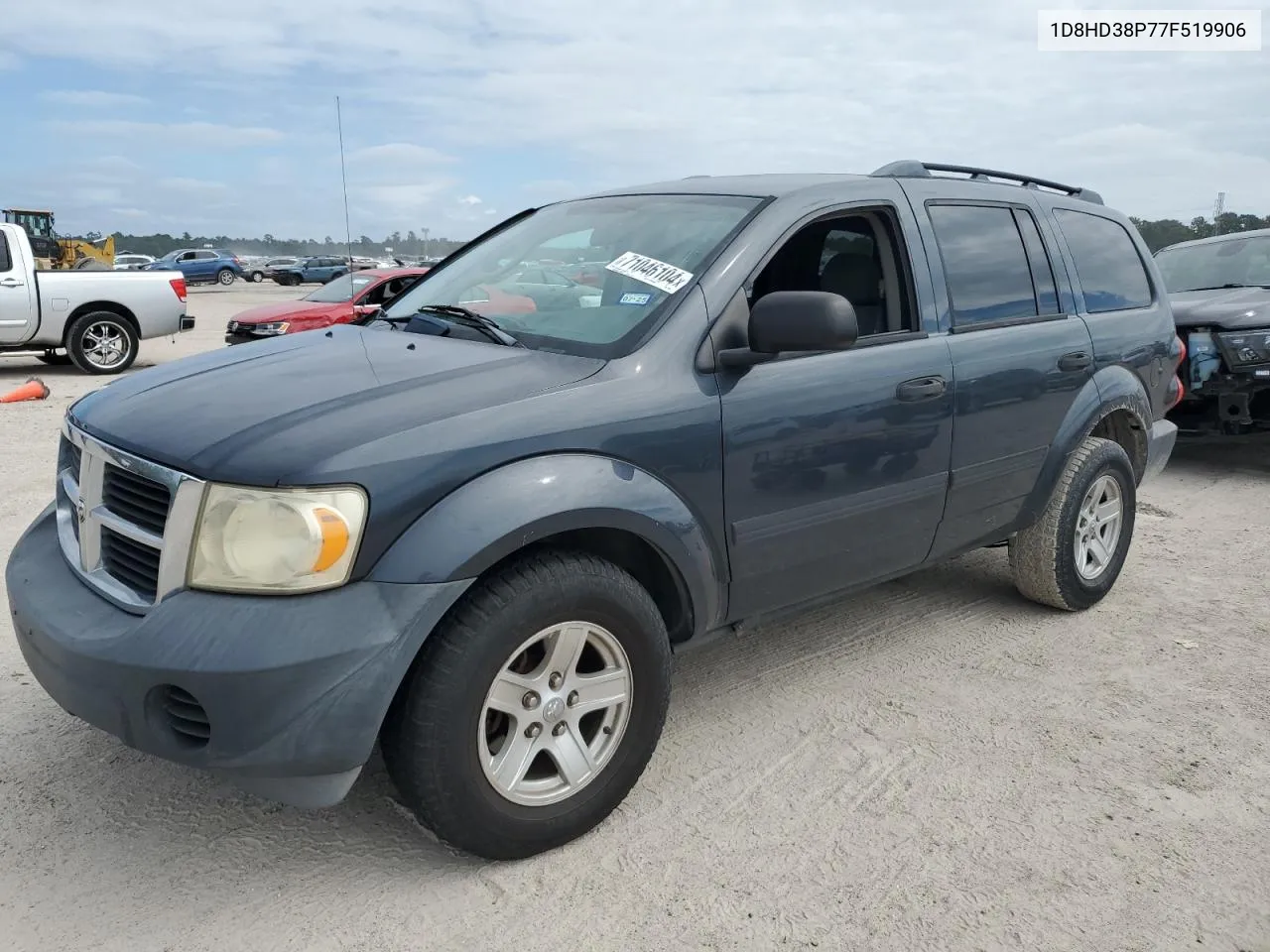 2007 Dodge Durango Sxt VIN: 1D8HD38P77F519906 Lot: 71046104