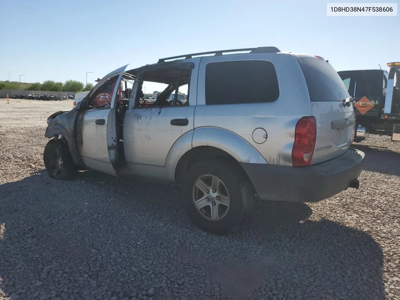 2007 Dodge Durango Sxt VIN: 1D8HD38N47F538606 Lot: 71627894