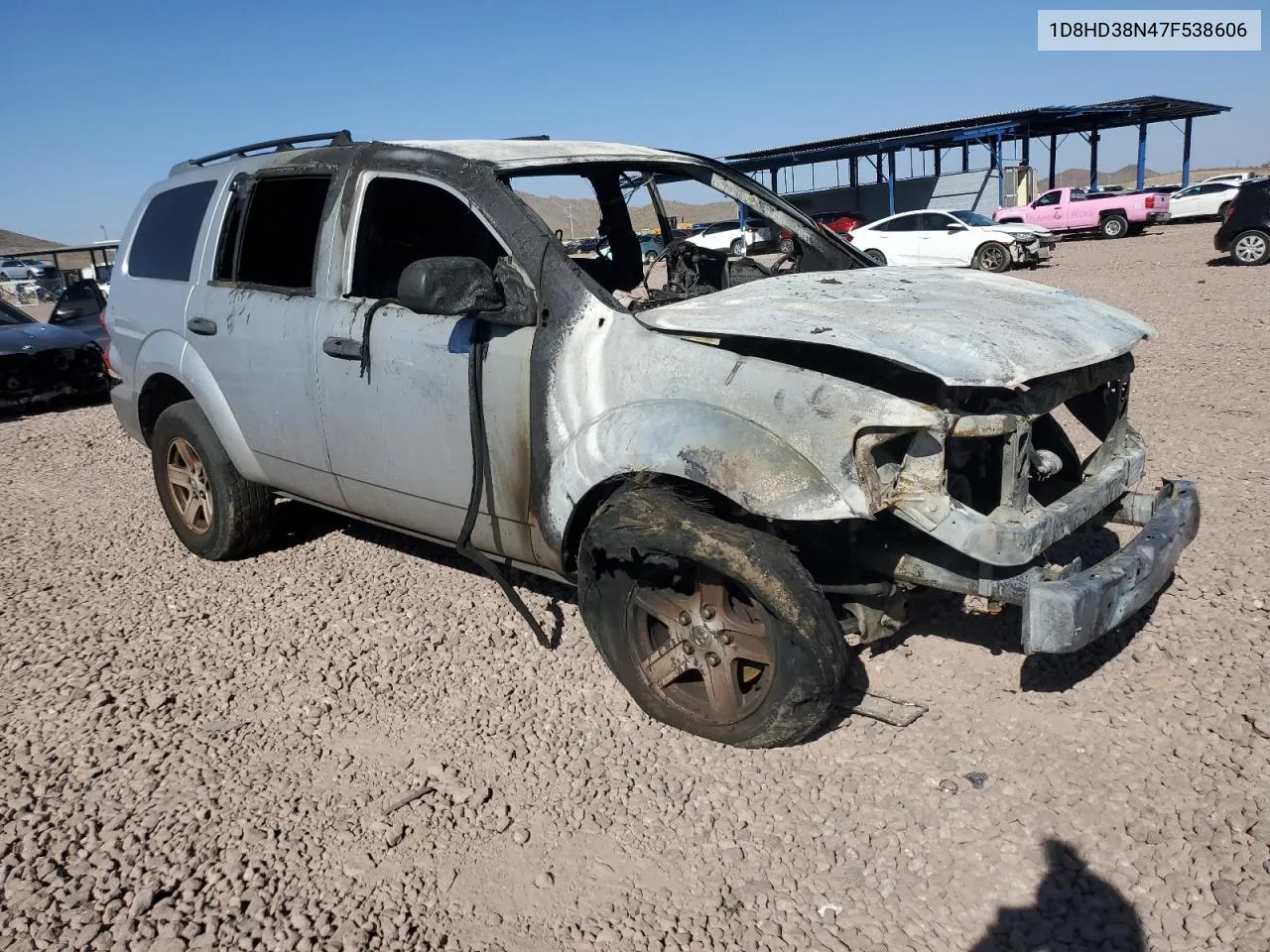 2007 Dodge Durango Sxt VIN: 1D8HD38N47F538606 Lot: 71627894