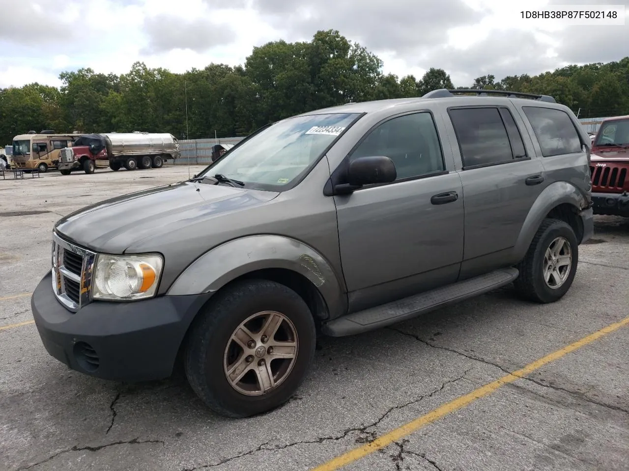 2007 Dodge Durango Sxt VIN: 1D8HB38P87F502148 Lot: 72234334