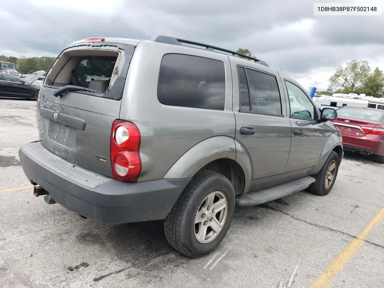 2007 Dodge Durango Sxt VIN: 1D8HB38P87F502148 Lot: 72234334