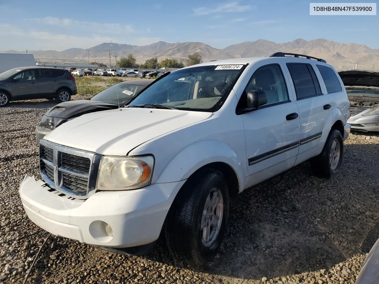 2007 Dodge Durango Slt VIN: 1D8HB48N47F539900 Lot: 74806724