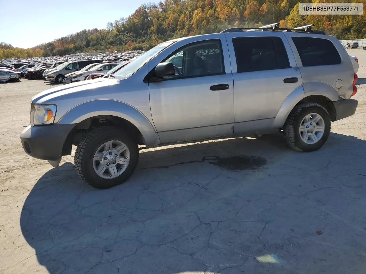 2007 Dodge Durango Sxt VIN: 1D8HB38P77F553771 Lot: 75522044