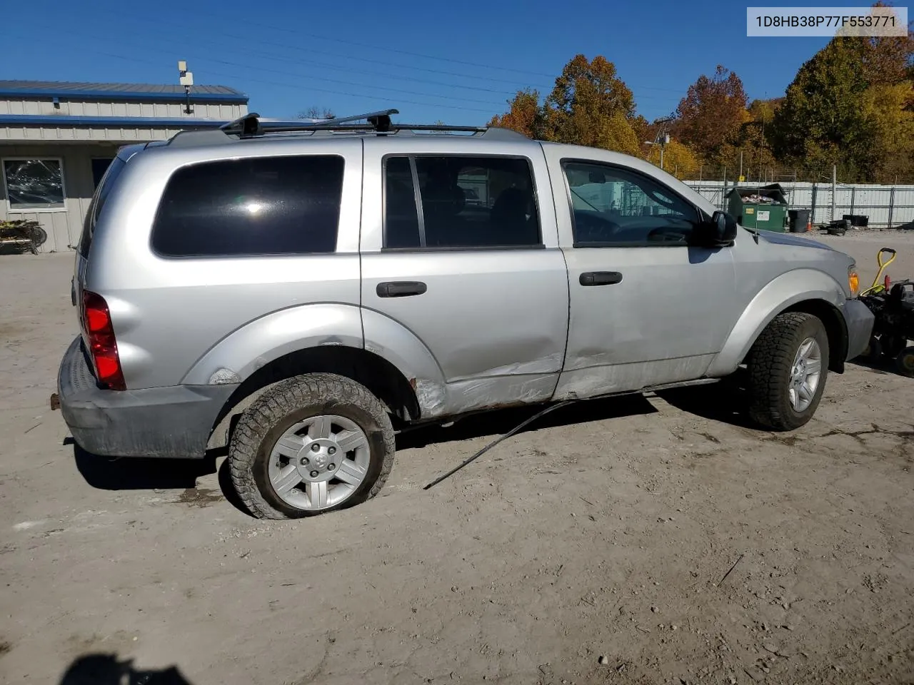 2007 Dodge Durango Sxt VIN: 1D8HB38P77F553771 Lot: 75522044