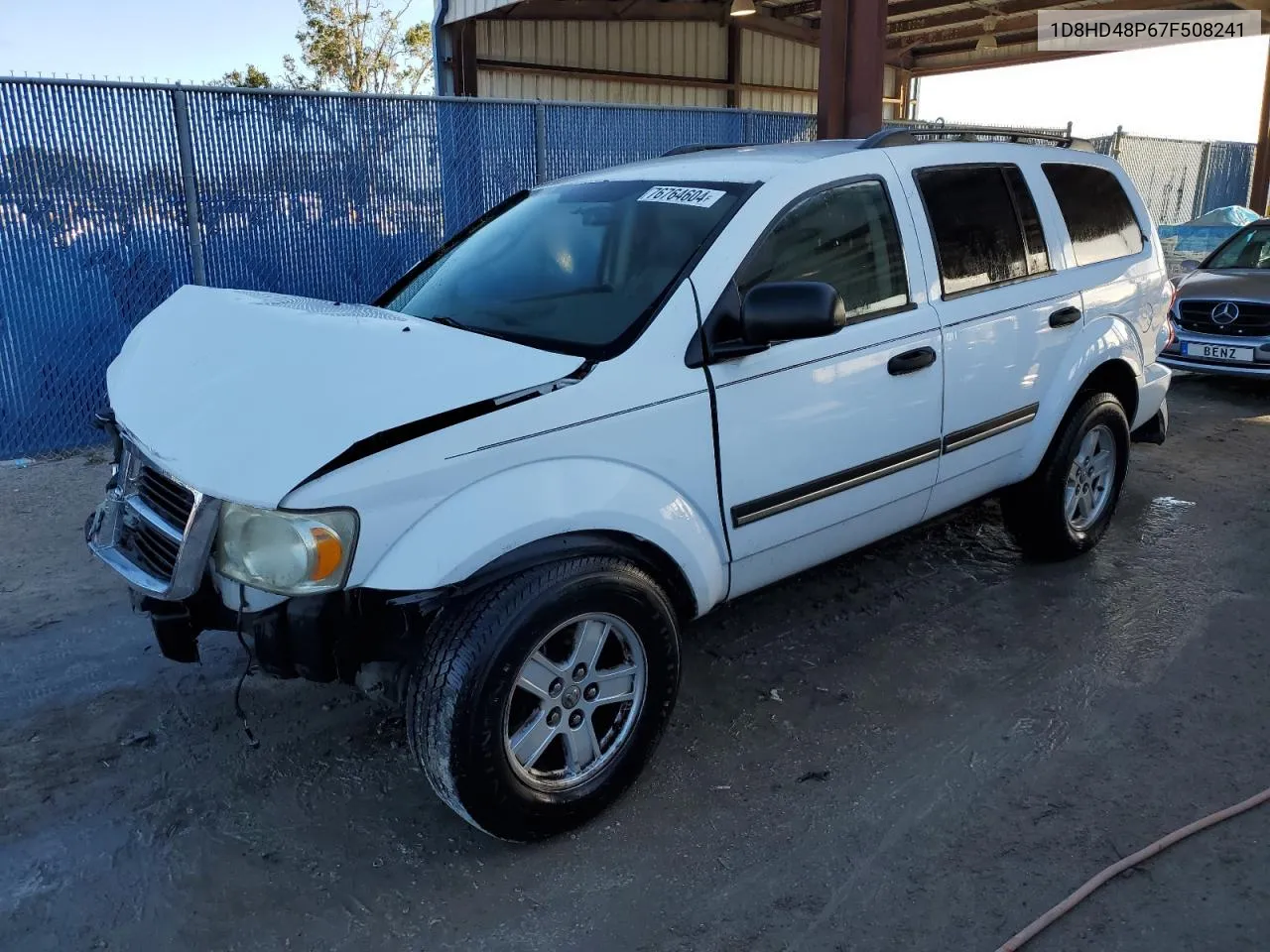 2007 Dodge Durango Slt VIN: 1D8HD48P67F508241 Lot: 76764604