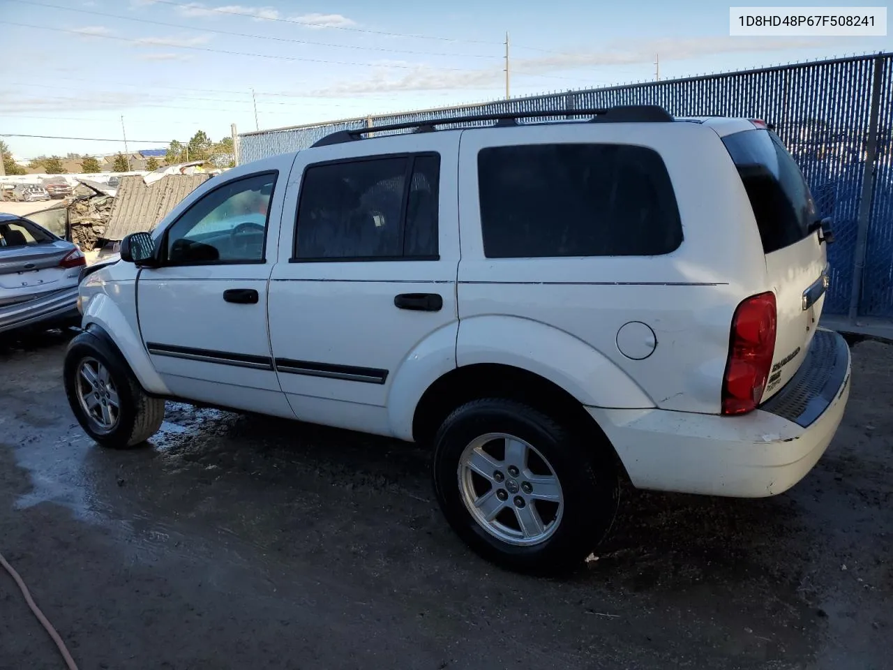 2007 Dodge Durango Slt VIN: 1D8HD48P67F508241 Lot: 76764604