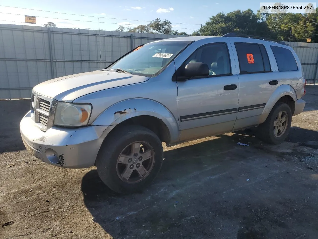 2007 Dodge Durango Slt VIN: 1D8HB48P37F550257 Lot: 77560624