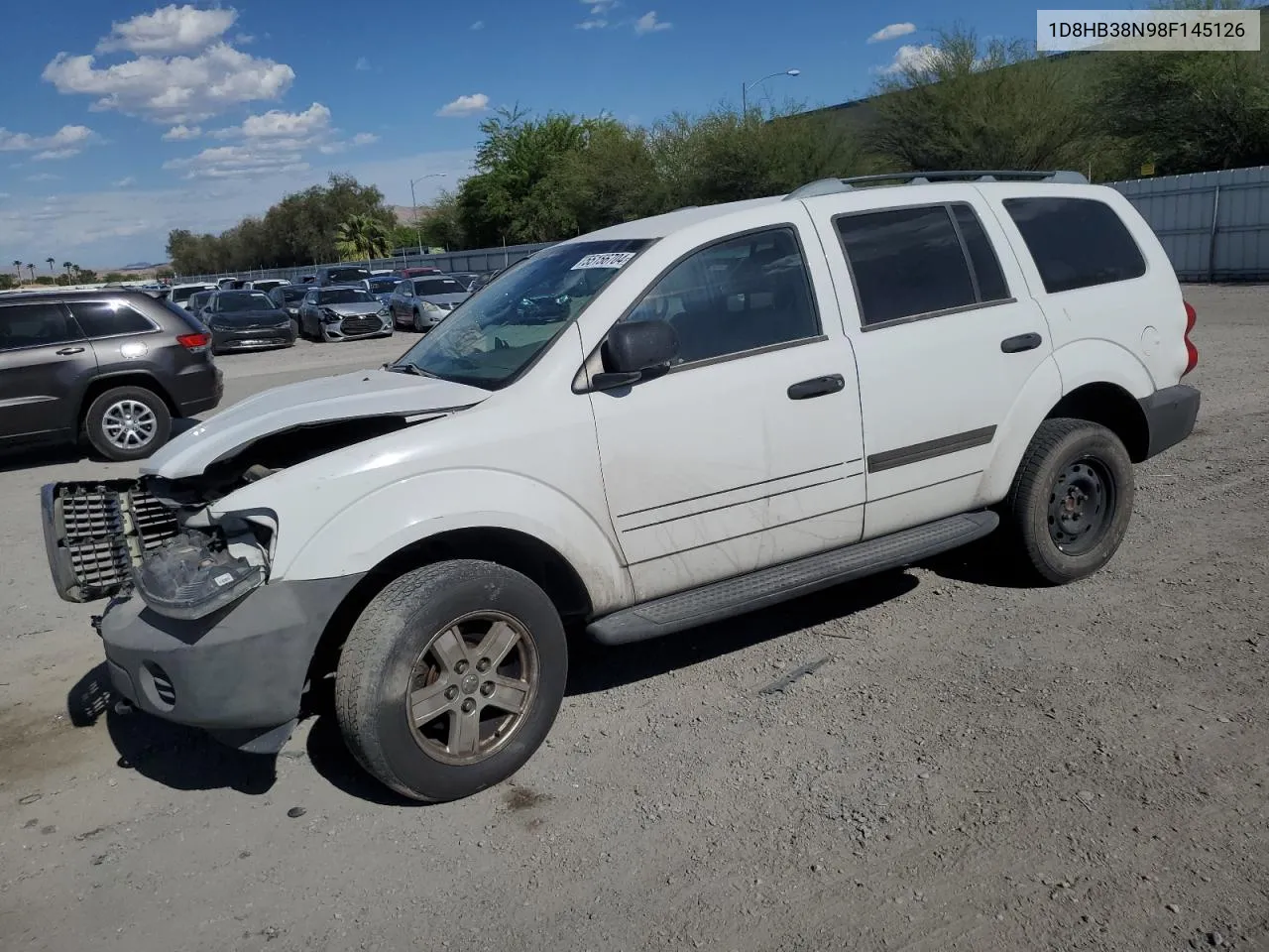 2008 Dodge Durango Sxt VIN: 1D8HB38N98F145126 Lot: 62556464