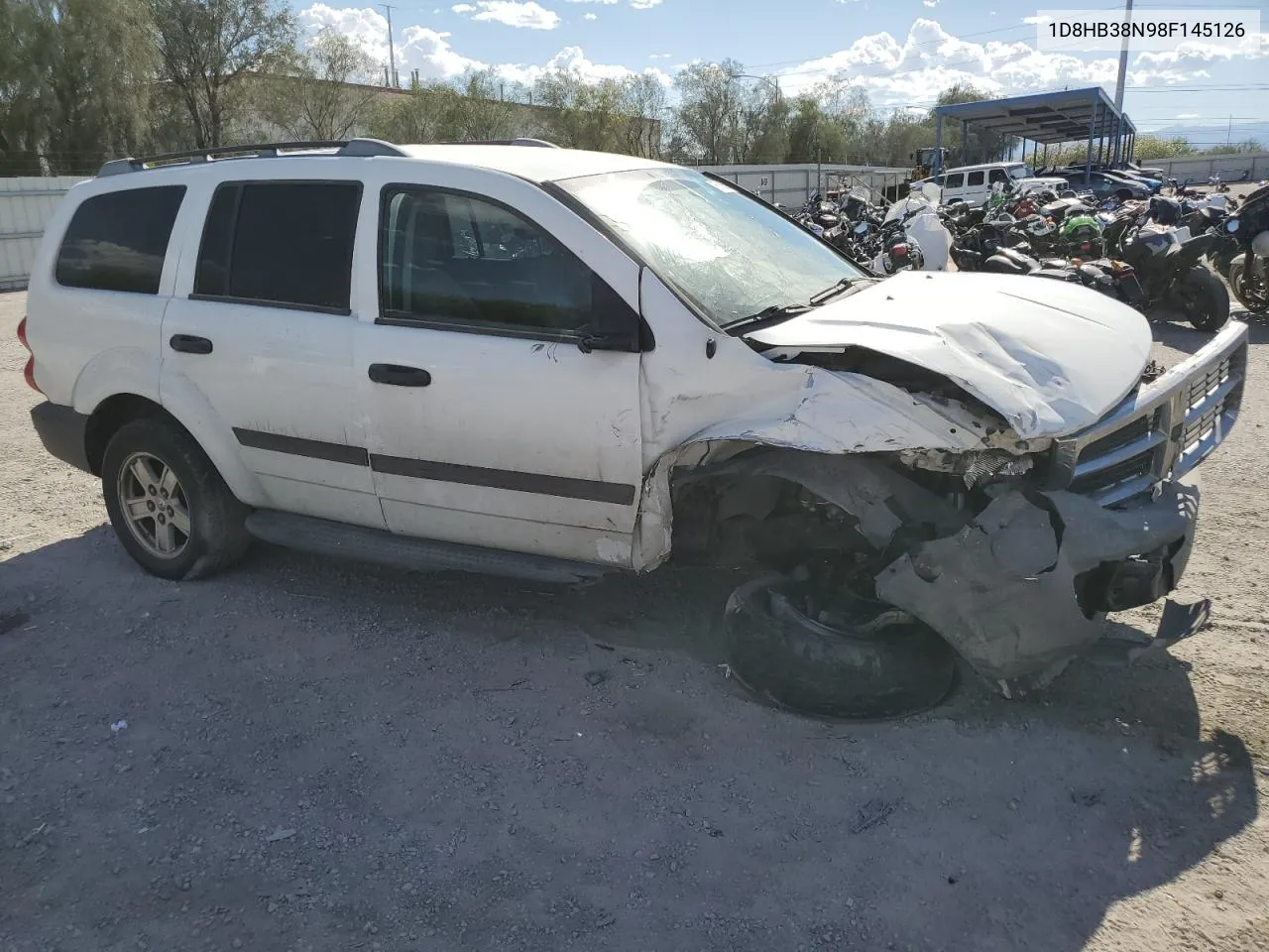 2008 Dodge Durango Sxt VIN: 1D8HB38N98F145126 Lot: 62556464